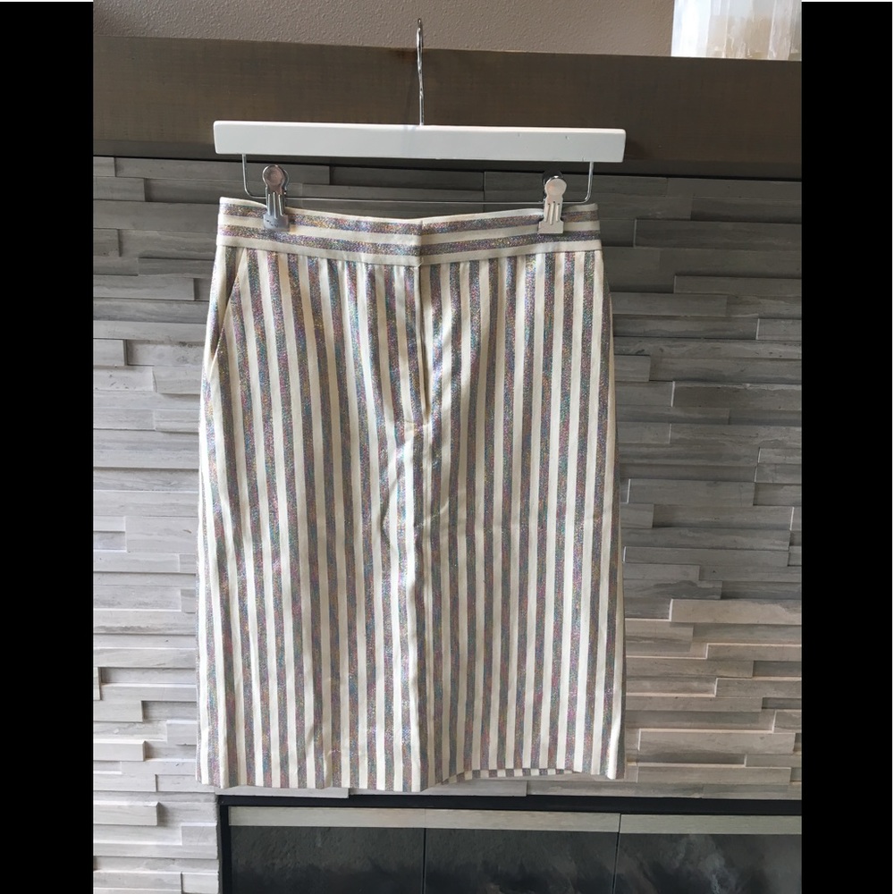 Cynthia Rowley Metallic stripe skirt